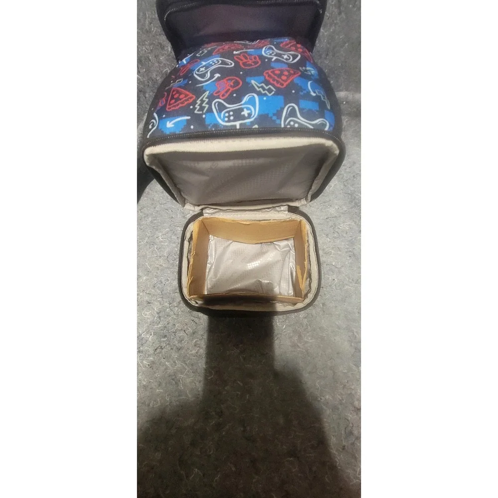 ArcticZone Microban blue, red, and black 2 Compartment‎ Lunch Bag